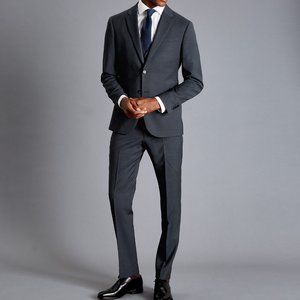 Charles Tyrwhitt Business Suit Textured - Steel Grey